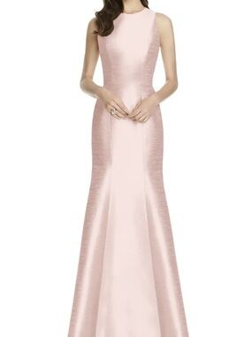 Alfred Sung Sleeveless pearl Pink  Mermaid Evening gown